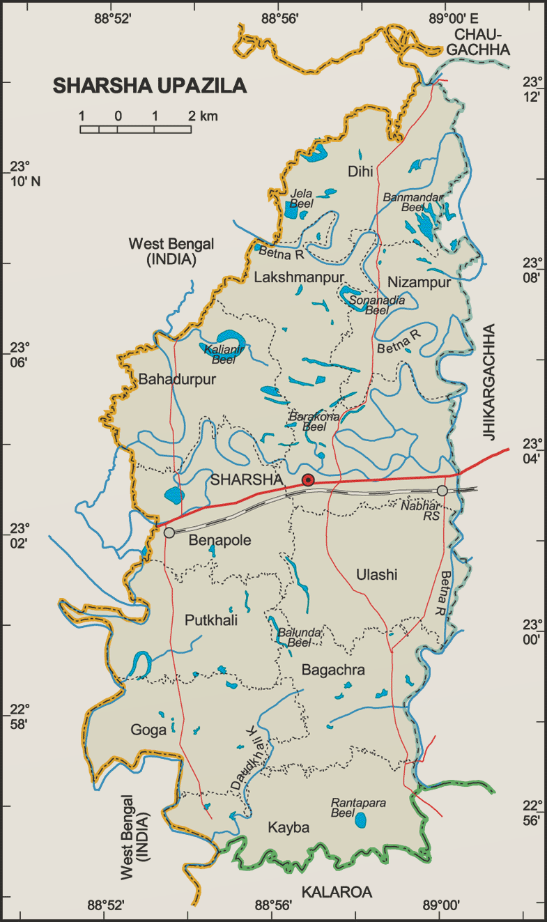শার্শা উপজেলা ম্যাপ