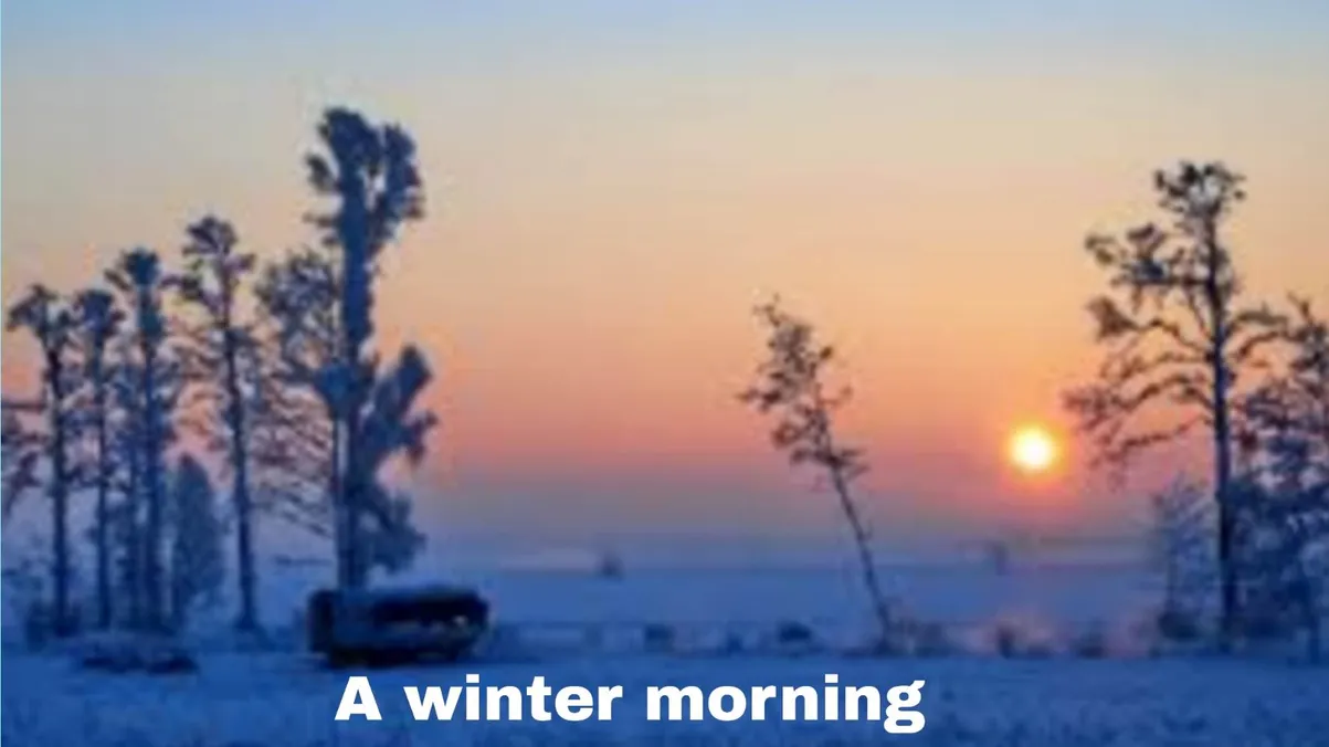 A winter Morning Paragraph for all